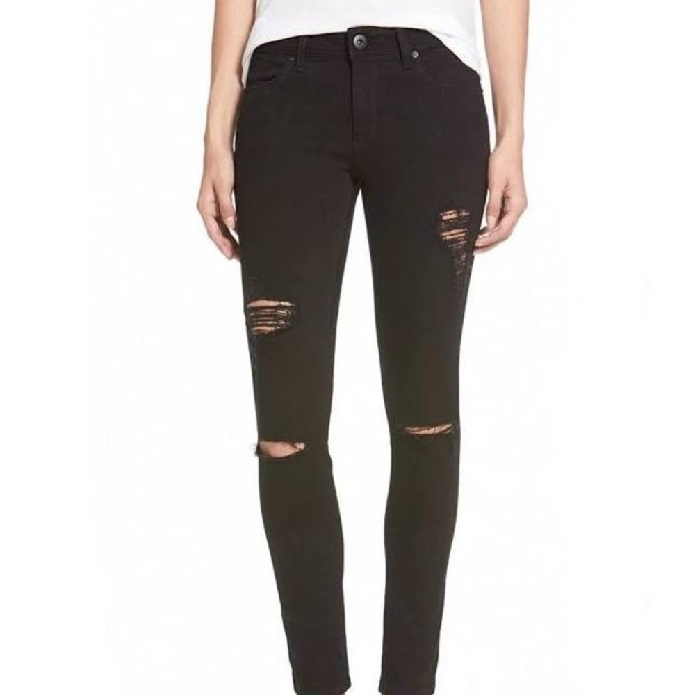 DL1961 Emma Slashed Leggings Black Jeans
